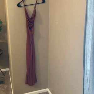 Sheer, burnt orange dress from Shein